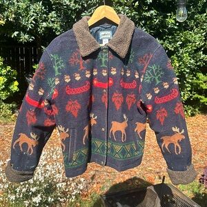 Vintage Pendleton Wool Printed Coat Small